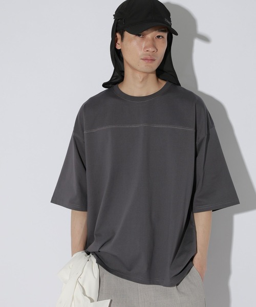 LAKOLE(ラコレ)の「<多機能ウェア>フットボールTシャツ / 667765(Tシャツ/カットソー・メンズ・ホワイト/チャコール/グリーン・LARGE/MEDIUM)」の12枚目の写真