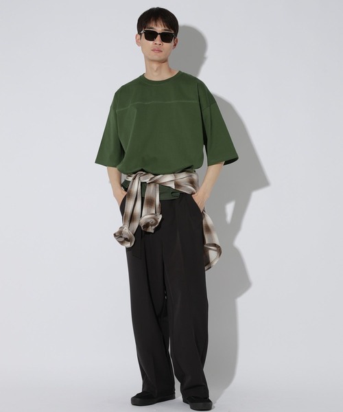 LAKOLE(ラコレ)の「<多機能ウェア>フットボールTシャツ / 667765(Tシャツ/カットソー・メンズ・ホワイト/チャコール/グリーン・LARGE/MEDIUM)」の19枚目の写真