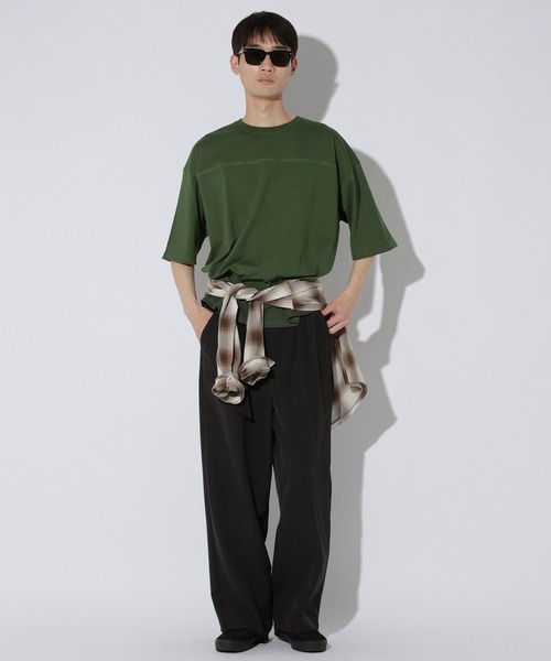LAKOLE(ラコレ)の「<多機能ウェア>フットボールTシャツ / 667765(Tシャツ/カットソー・メンズ・ホワイト/チャコール/グリーン・LARGE/MEDIUM)」の21枚目の写真