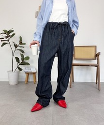 ライトオンスデニムイージーバレルパンツ