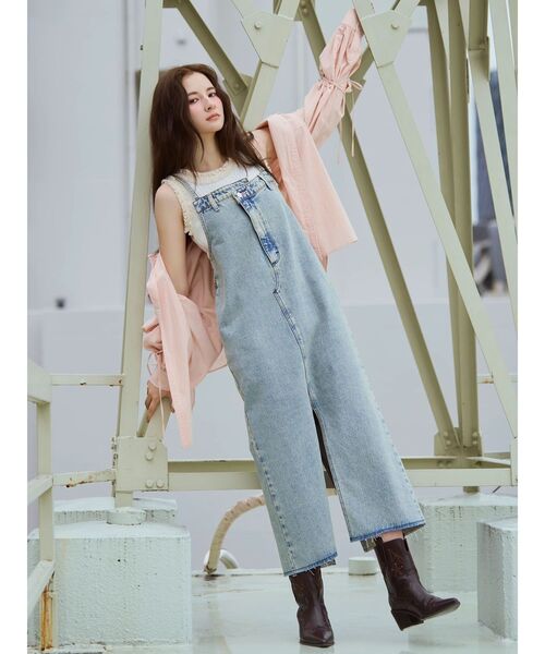 CALNAMUR(カルナムール)の「【Wrangler】デニムワンピース(ワンピース・レディース・ブルー/ライトブルー・MEDIUM/SMALL)」の5枚目の写真