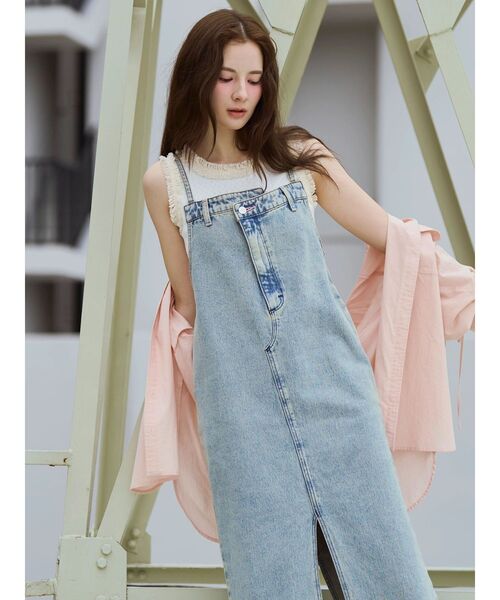 CALNAMUR(カルナムール)の「【Wrangler】デニムワンピース(ワンピース・レディース・ブルー/ライトブルー・MEDIUM/SMALL)」の10枚目の写真