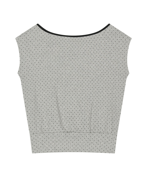 ILLIGO(イリゴ)の「ドットボートネックトップ グレー(Tシャツ/カットソー・レディース・その他・OS)」の5枚目の写真