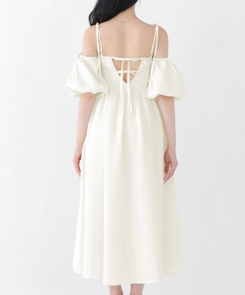 M me eme(エムミーエメ)の「Puff sleeves studded long onepiece(eme10487)(ワンピース・レディース・ブラック・FREE)」の12枚目の写真