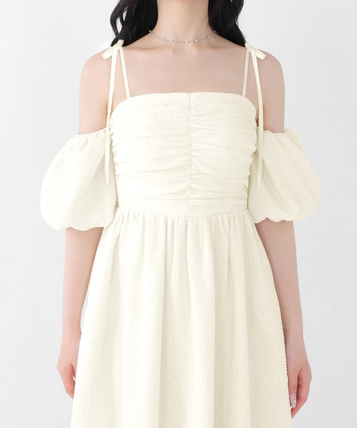 M me eme(エムミーエメ)の「Puff sleeves studded long onepiece(eme10487)(ワンピース・レディース・ブラック・FREE)」の13枚目の写真