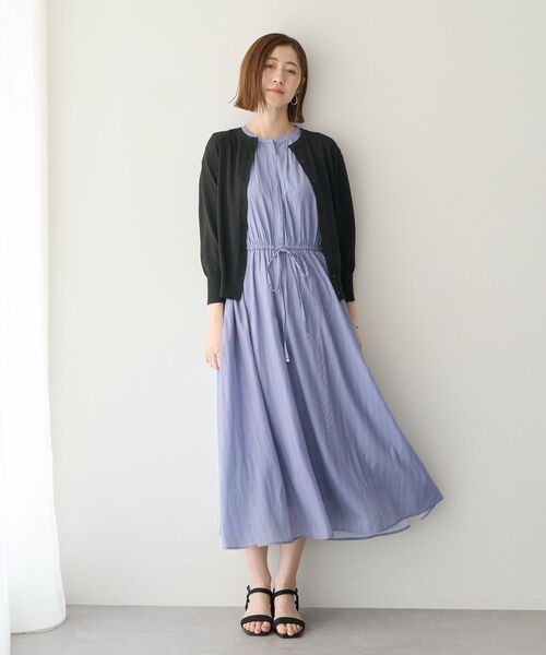 YECCA VECCA(イェッカヴェッカ)の「【マシンウォッシャブル/接触冷感/アンサンブル対応】カーディガン②(カーディガン/ボレロ・レディース・ブラック/オフホワイト/サーモンピンク/ライトブルー・FREE)」の12枚目の写真