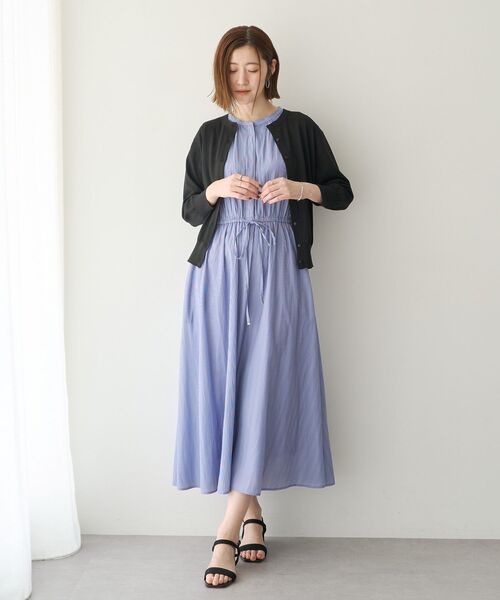 YECCA VECCA(イェッカヴェッカ)の「【マシンウォッシャブル/接触冷感/アンサンブル対応】カーディガン②(カーディガン/ボレロ・レディース・ブラック/オフホワイト/サーモンピンク/ライトブルー・FREE)」の13枚目の写真