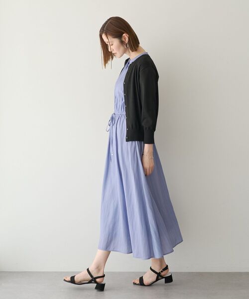 YECCA VECCA(イェッカヴェッカ)の「【マシンウォッシャブル/接触冷感/アンサンブル対応】カーディガン②(カーディガン/ボレロ・レディース・ブラック/オフホワイト/サーモンピンク/ライトブルー・FREE)」の14枚目の写真