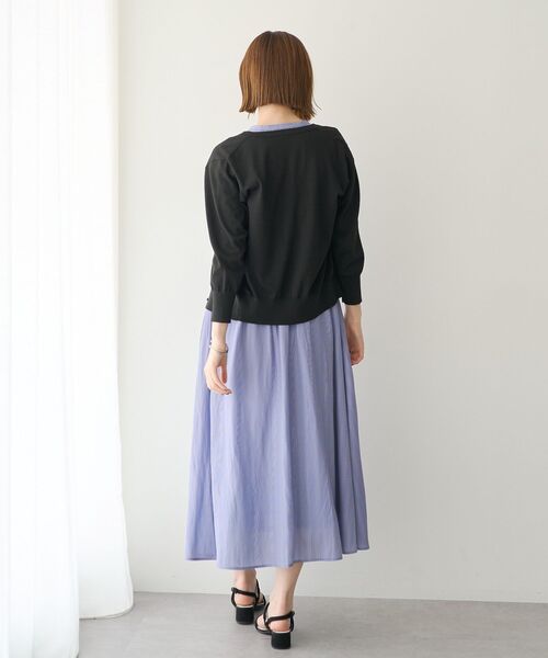YECCA VECCA(イェッカヴェッカ)の「【マシンウォッシャブル/接触冷感/アンサンブル対応】カーディガン②(カーディガン/ボレロ・レディース・ブラック/オフホワイト/サーモンピンク/ライトブルー・FREE)」の15枚目の写真