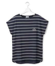 【WOMEN】キャップスリーブ ボーダーTシャツ