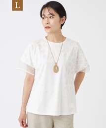 L】【カタログ掲載・ウォッシャブル】クリアゼブラプリントカットソー