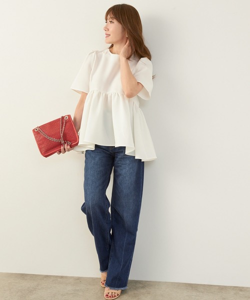 Liala×PG(リアラバイピージー)の「ストレート デニム ハイウエスト パンツ Liala×PG(その他パンツ・レディース・ネイビー・S)」の9枚目の写真