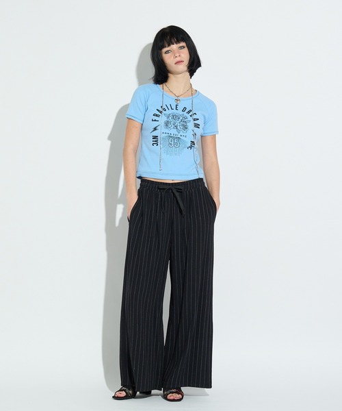 anna sui nyc(アナ スイ エヌ ワイ シー)の「ストライプイージーパンツ(その他パンツ・レディース・ブラック/グリーン・FREE)」の4枚目の写真