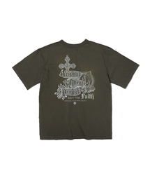 OGARP（オガープ）の「Garment Washed Lettering Graphic Tee Charcoal（Tシャツ/カットソー）」