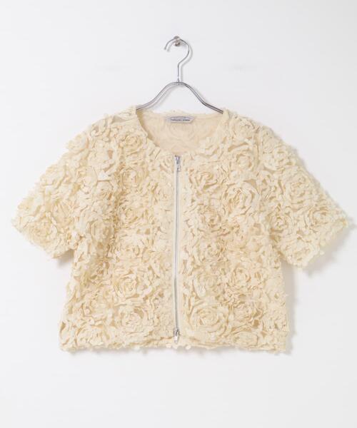 URBAN RESEARCH ROSSO WOMEN(アーバンリサーチ ロッソ)の「Torrazzo Donna FLOWER BOUQUET BLOUSON(ブルゾン・レディース・ブラック/アイボリー・FREE)」の3枚目の写真