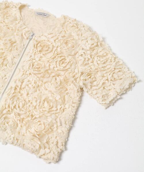 URBAN RESEARCH ROSSO WOMEN(アーバンリサーチ ロッソ)の「Torrazzo Donna FLOWER BOUQUET BLOUSON(ブルゾン・レディース・ブラック/アイボリー・FREE)」の4枚目の写真