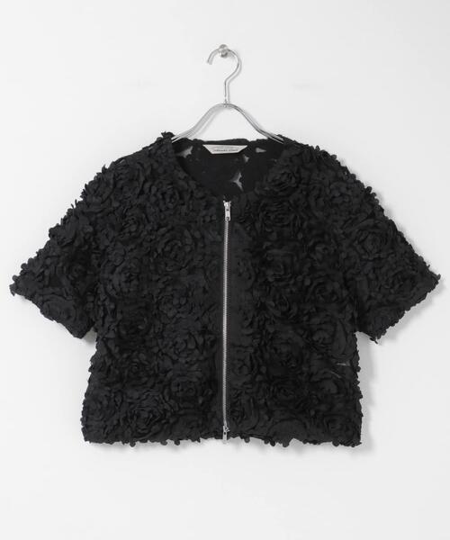 URBAN RESEARCH ROSSO WOMEN(アーバンリサーチ ロッソ)の「Torrazzo Donna FLOWER BOUQUET BLOUSON(ブルゾン・レディース・ブラック/アイボリー・FREE)」の5枚目の写真
