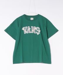VANS ヴァンズ W college logo flower TEE ショートスリーブ 126R3011401 ABC-MART限定 GREEN