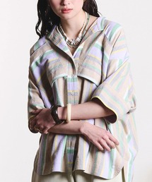 ROSE BUD（ローズバッド）の「(GENE HEAVENS)PANEL STRIPE S/S SHIRT（シャツ/ブラウス）」