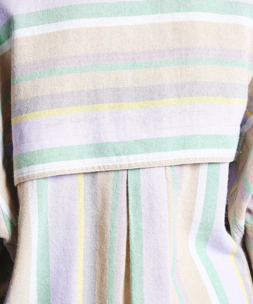 ROSE BUD(ローズバッド)の「(GENE HEAVENS)PANEL STRIPE S/S SHIRT(シャツ/ブラウス・レディース・パープル/ネイビー・ONE SIZE)」の21枚目の写真