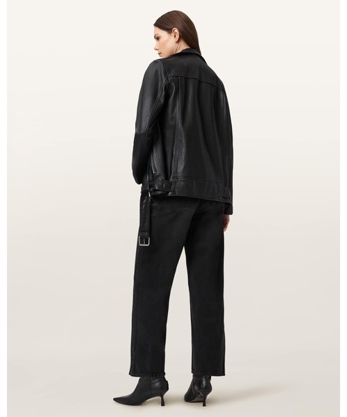 ALLSAINTS(オールセインツ)の「AKI MID RISE CROSSOVER JEANS | AKI ミッド ライズ クロスオーバー ジーンズ(デニムパンツ・レディース・ブラック・25/26/27/24)」の4枚目の写真