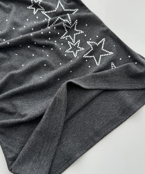 MEMECLE(メメクル)の「【 MEMECLE / メメクル 】ラインストーン スターコアワンショルトップス(Tシャツ/カットソー・レディース・グレー・SMALL/MEDIUM)」の11枚目の写真