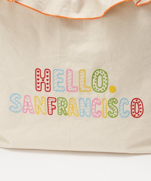 HELLO.SANFRANCISCO(ハローサンフランシスコ)の「【HELLO.SANFRANCISCO/ハローサンフランシスコ】フリル刺繍BIGトートバッグ(トートバッグ・レディース・ブルー系その他/イエロー/ピンク/アイボリー・ONE SIZE)」の18枚目の写真