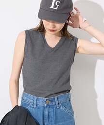 SLOBE IENA | 《シリーズあり/12色展開》1dozen 汗染み防止Vネックノースリ(Tシャツ/カットソー)
