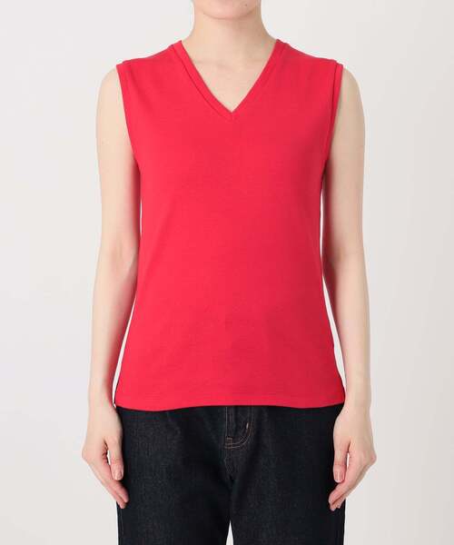 SLOBE IENA(スローブイエナ)の「《シリーズあり/12色展開》1dozen 汗染み防止Vネックノースリ(Tシャツ/カットソー・レディース・ベージュ/チャコールグレー/パープル/ブルー/レッド/ネイビー/カーキ/ピンク/アイボリー/イエロー/グリーン/ピンク系その他・FREE)」の14枚目の写真
