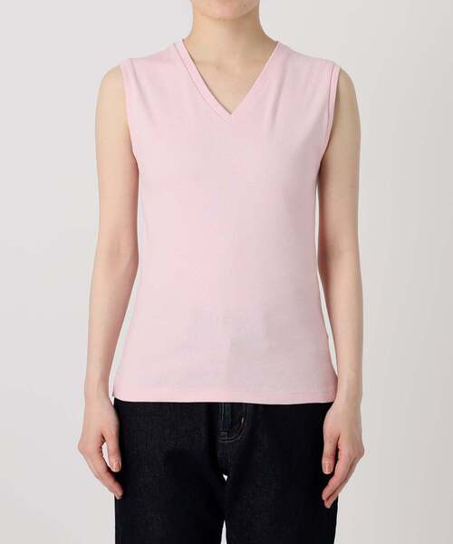 SLOBE IENA(スローブイエナ)の「《シリーズあり/12色展開》1dozen 汗染み防止Vネックノースリ(Tシャツ/カットソー・レディース・ベージュ/チャコールグレー/パープル/ブルー/レッド/ネイビー/カーキ/ピンク/アイボリー/イエロー/グリーン/ピンク系その他・FREE)」の16枚目の写真