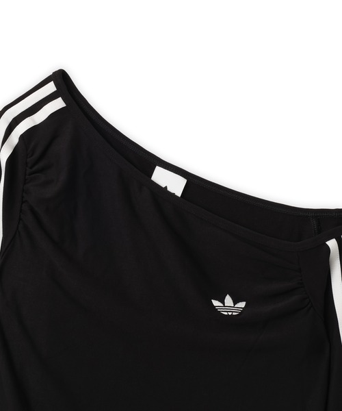adidas(アディダス)の「adidas ONE SHOULDER ASYMMETRIC TOP / アディダス ワンショルダー アシンメトリック トップ(Tシャツ/カットソー・レディース・ブラック・S/M/L)」の8枚目の写真