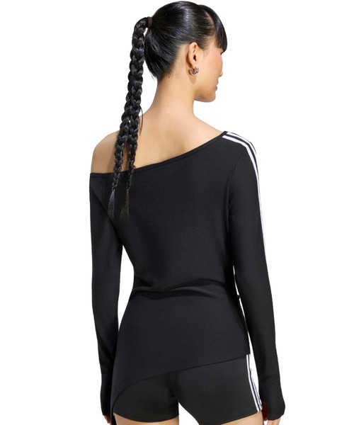 adidas(アディダス)の「adidas ONE SHOULDER ASYMMETRIC TOP / アディダス ワンショルダー アシンメトリック トップ(Tシャツ/カットソー・レディース・ブラック・S/M/L)」の3枚目の写真