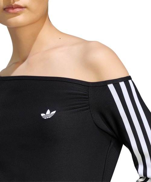 adidas(アディダス)の「adidas ONE SHOULDER ASYMMETRIC TOP / アディダス ワンショルダー アシンメトリック トップ(Tシャツ/カットソー・レディース・ブラック・S/M/L)」の9枚目の写真