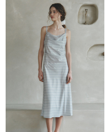 LABETTI check long sleeveless dress_GRAY CHECK
