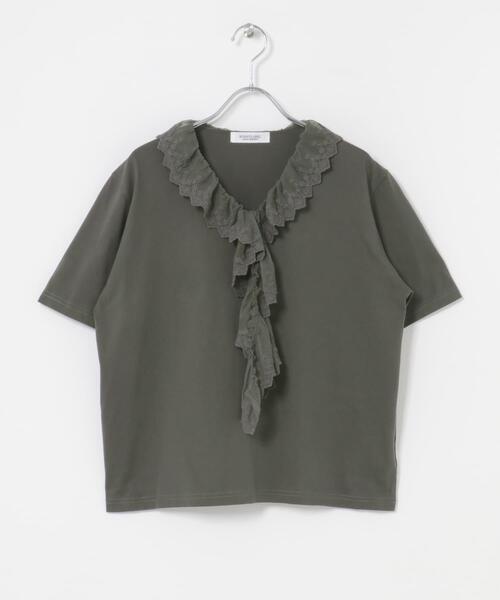 URBAN RESEARCH Sonny Label(アーバンリサーチサニーレーベル)の「Vネックフリルレースカラープルオーバー(Tシャツ/カットソー・レディース・ブラウン/オフホワイト/チャコールグレー・FREE)」の19枚目の写真