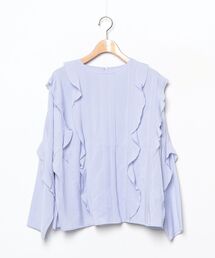 ADORE アドーア アシンメトリー 変形デザイン 長袖ブラウス 水色 38 