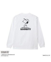 Hanes/ヘインズ  PEANUTS×BEEFY-T クルーネックロングスリーブTシャツ