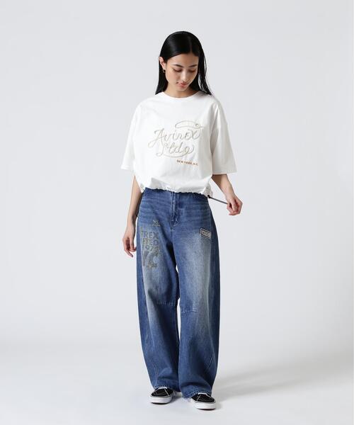 AVIREX(アヴィレックス)の「ROPE LOGO FADE WASH T-SHIRT(Tシャツ/カットソー・レディース・チャコールグレー/ネイビー/ホワイト系2・F)」の8枚目の写真