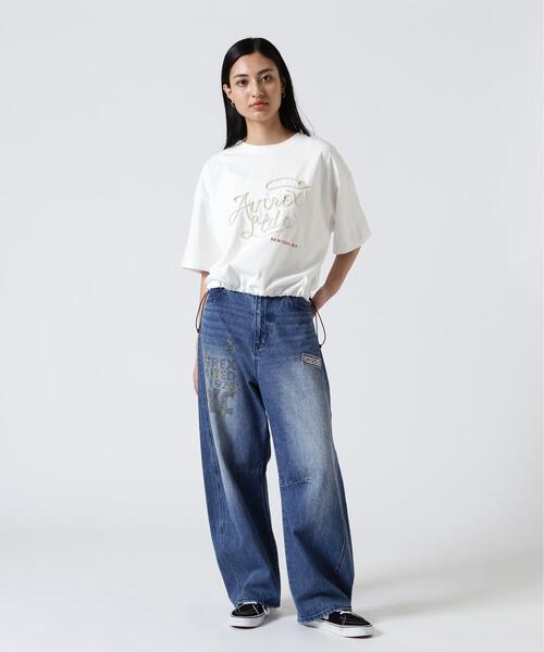 AVIREX(アヴィレックス)の「ROPE LOGO FADE WASH T-SHIRT(Tシャツ/カットソー・レディース・チャコールグレー/ネイビー/ホワイト系2・F)」の9枚目の写真