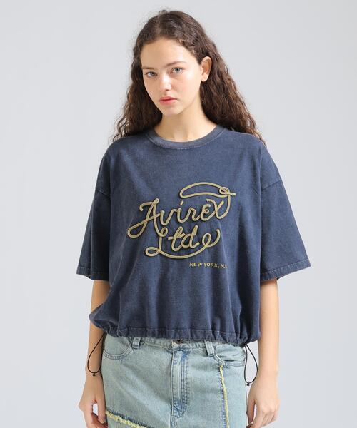 AVIREX(アヴィレックス)の「ROPE LOGO FADE WASH T-SHIRT(Tシャツ/カットソー・レディース・チャコールグレー/ネイビー/ホワイト系2・F)」の12枚目の写真