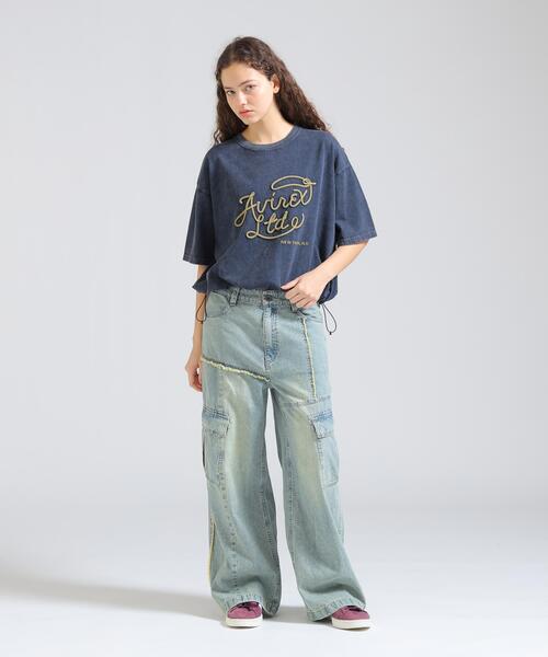 AVIREX(アヴィレックス)の「ROPE LOGO FADE WASH T-SHIRT(Tシャツ/カットソー・レディース・チャコールグレー/ネイビー/ホワイト系2・F)」の13枚目の写真