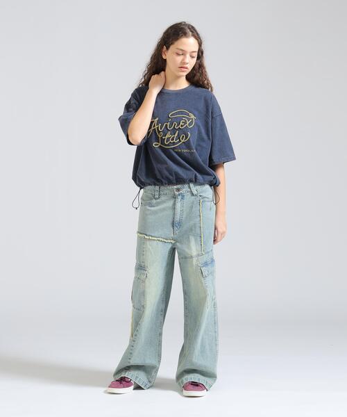 AVIREX(アヴィレックス)の「ROPE LOGO FADE WASH T-SHIRT(Tシャツ/カットソー・レディース・チャコールグレー/ネイビー/ホワイト系2・F)」の14枚目の写真