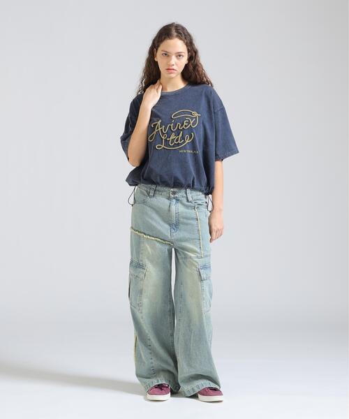 AVIREX(アヴィレックス)の「ROPE LOGO FADE WASH T-SHIRT(Tシャツ/カットソー・レディース・チャコールグレー/ネイビー/ホワイト系2・F)」の15枚目の写真