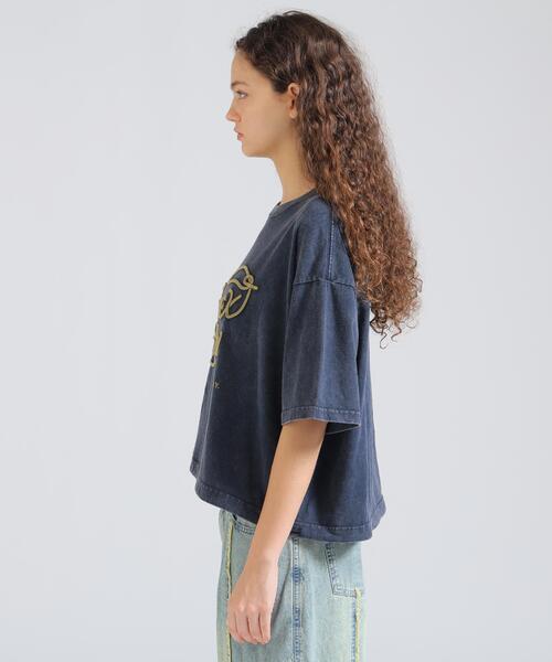 AVIREX(アヴィレックス)の「ROPE LOGO FADE WASH T-SHIRT(Tシャツ/カットソー・レディース・チャコールグレー/ネイビー/ホワイト系2・F)」の16枚目の写真