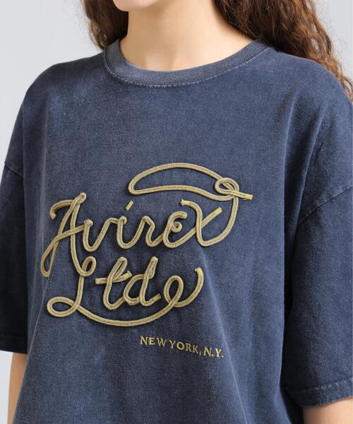AVIREX(アヴィレックス)の「ROPE LOGO FADE WASH T-SHIRT(Tシャツ/カットソー・レディース・チャコールグレー/ネイビー/ホワイト系2・F)」の18枚目の写真
