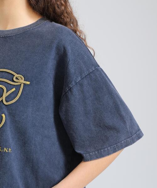 AVIREX(アヴィレックス)の「ROPE LOGO FADE WASH T-SHIRT(Tシャツ/カットソー・レディース・チャコールグレー/ネイビー/ホワイト系2・F)」の19枚目の写真