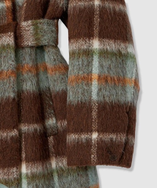 allureville(アルアバイル)の「シャギーチェックベルテッドコート(ダッフルコート・レディース・ブラウン系その他・2/1)」の14枚目の写真
