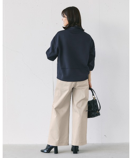 DoCLASSE( ドゥクラッセ)の「ミラクルストレッチ・ピンタックワイド68cm(その他パンツ・レディース・ダークネイビー/オフホワイト/ストーン/ブラック/ダークベージュ・11/13/7/9)」の10枚目の写真