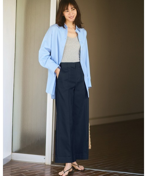 DoCLASSE( ドゥクラッセ)の「ミラクルストレッチ・ピンタックワイド68cm(その他パンツ・レディース・ダークネイビー/オフホワイト/ストーン/ブラック/ダークベージュ・11/13/7/9)」の15枚目の写真