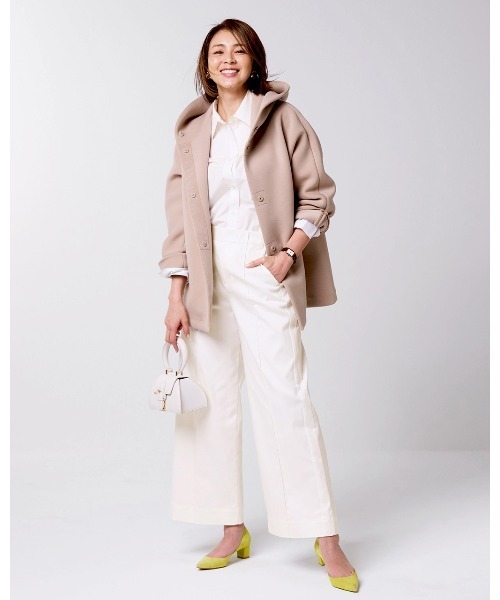 DoCLASSE( ドゥクラッセ)の「ミラクルストレッチ・ピンタックワイド68cm(その他パンツ・レディース・ダークネイビー/オフホワイト/ストーン/ブラック/ダークベージュ・11/13/7/9)」の18枚目の写真